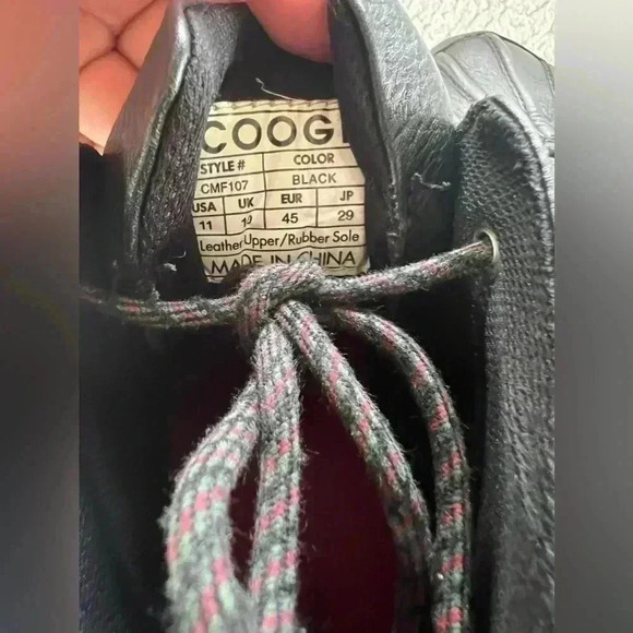 Coogi Men’s Black Leather Mid Top Boots Size Men’s 11 - Picture 8 of 8